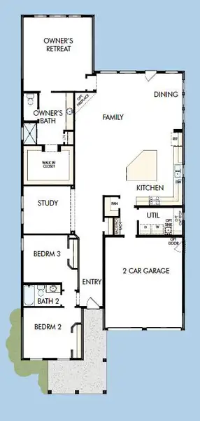 2D floor plan layout of this home in Point Hope – Park Collection, Charleston, SC (Image 4).