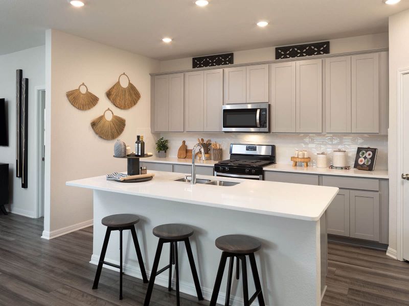 Furnished interior view inside a new home in Turner's Crossing - Reserve Collection, Buda (Image 4).