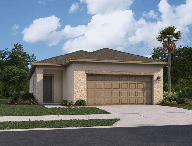 Front exterior of a new home in Scenic Terrace, Lake Hamilton, FL, highlighting curb appeal (Image 1). Front exterior of a new home in Scenic Terrace, Lake Hamilton, FL, highlighting curb appeal (Image 1).