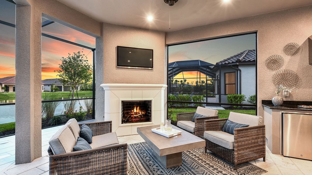 Representative furnished interior of a home built from the Farnese by Taylor Morrison in Esplanade at Center Lake Ranch, St. Cloud (Image 30).