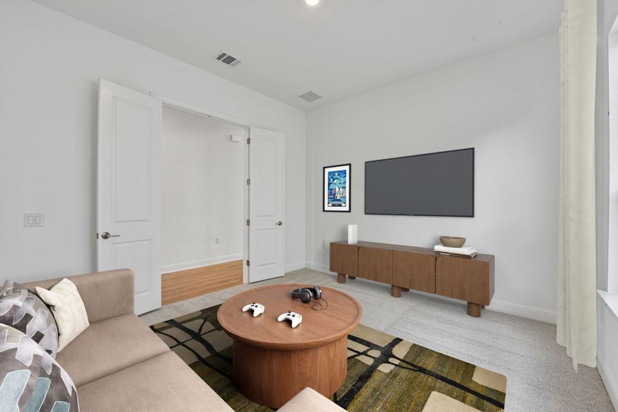 Representative furnished interior of a home built from the Piedmont by Taylor Morrison in Easton Park, Austin (Image 14). Representative furnished interior of a home built from the Piedmont by Taylor Morrison in Easton Park, Austin (Image 14).
