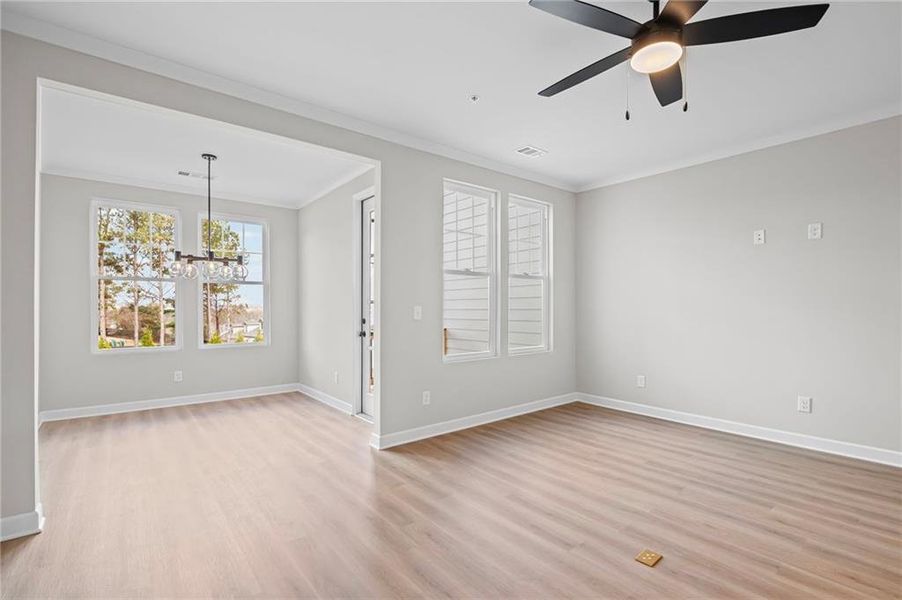 Spacious, unfurnished interior of a new home in The Village at River Green, Canton (Image 30).