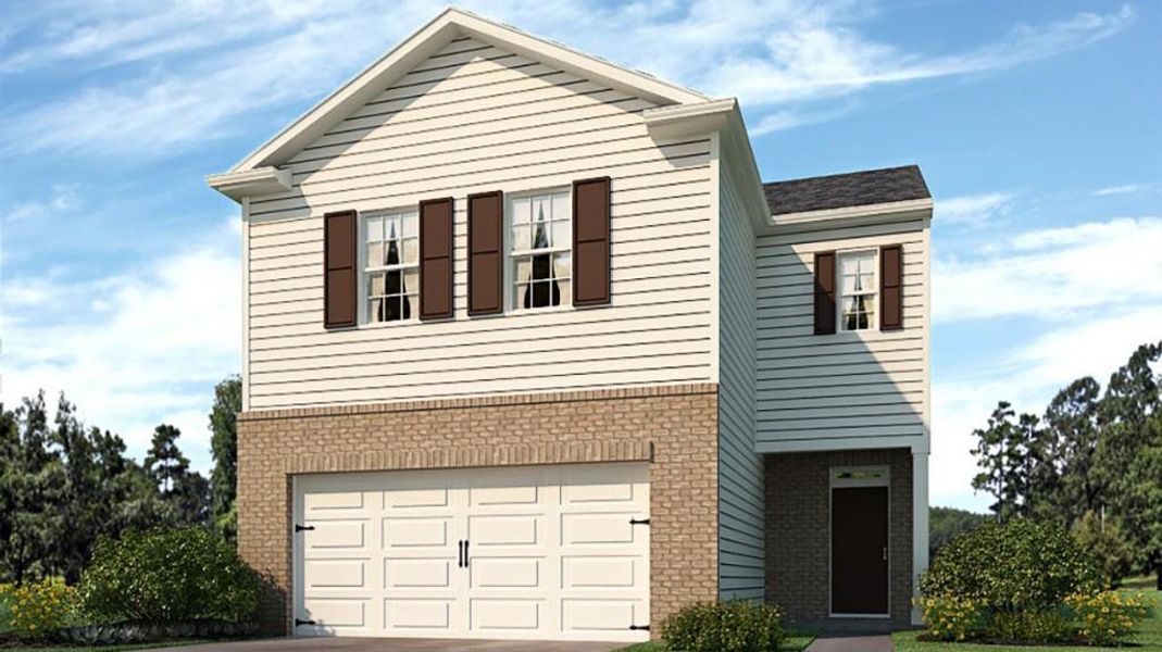 Front exterior of a new home in Rolling Meadows, Jasper, GA, highlighting curb appeal (Image 1).