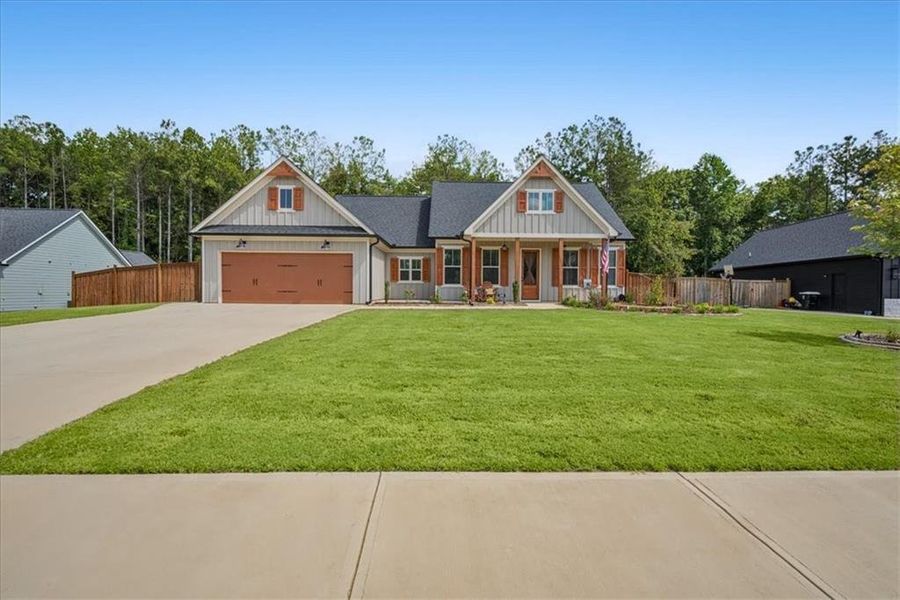 Front exterior of a new home in , Rockmart, GA, highlighting curb appeal (Image 28).