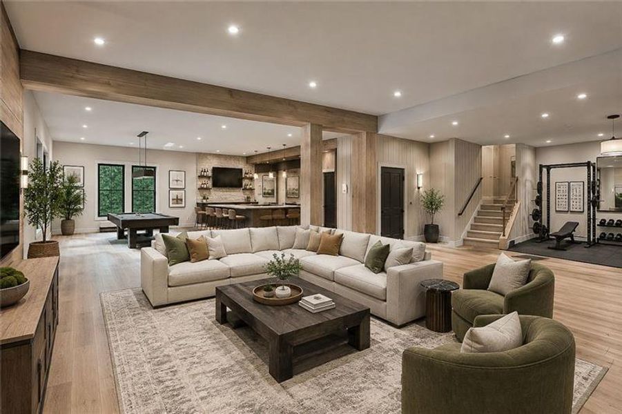 Furnished interior view inside a new home in , Acworth (Image 54).