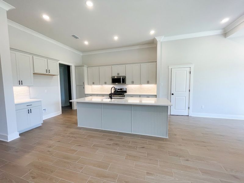 Furnished interior view inside a new home in Iron Rock, Cantonment (Image 5). Furnished interior view inside a new home in Iron Rock, Cantonment (Image 5).