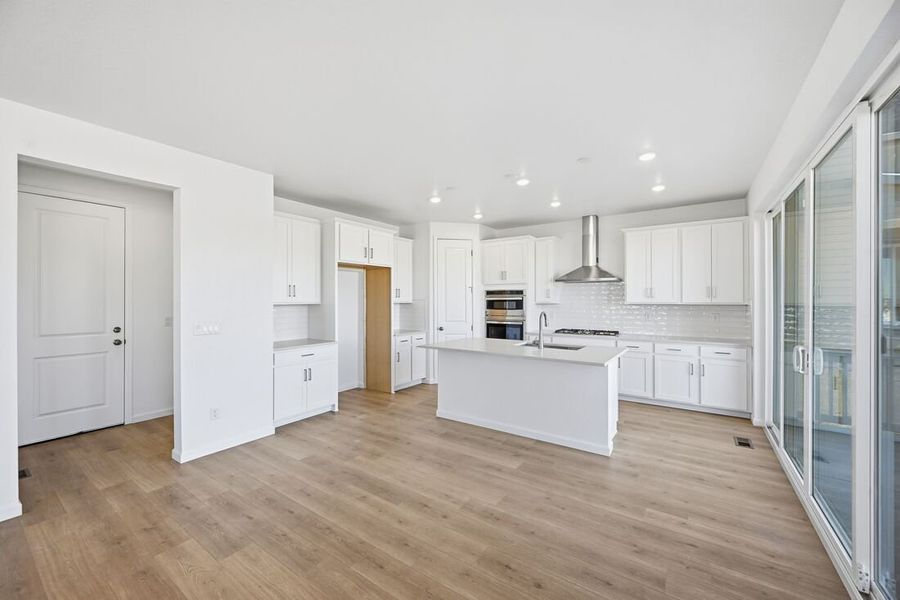 Furnished interior view inside a new home in Trailstone Town Collection, Arvada (Image 9).