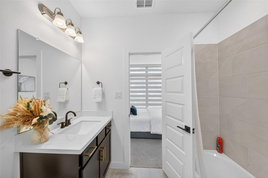 second bedroom in suite bathroom