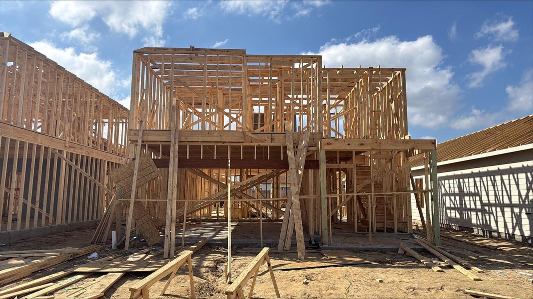 In-progress construction of a new home in Barrett Crossing, Crosby, TX (Image 22).