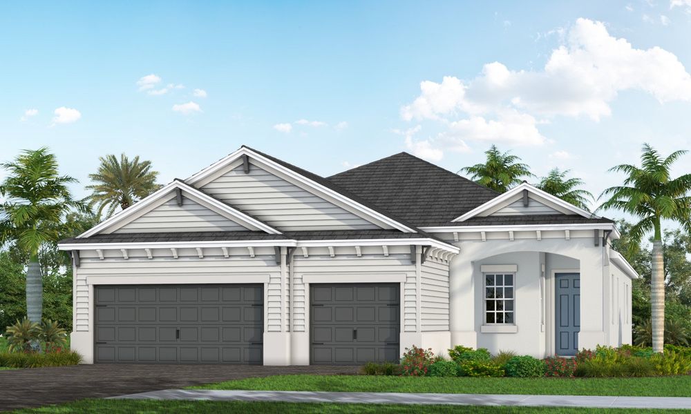 Representative exterior photo of a completed home built from the Sea Mist by Neal Communities in Palm Grove, Bradenton, FL (Image 22). Representative exterior photo of a completed home built from the Sea Mist by Neal Communities in Palm Grove, Bradenton, FL (Image 22).