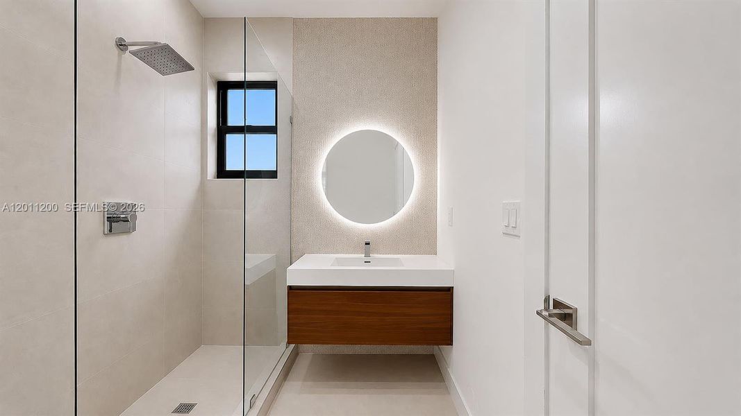 Furnished interior view inside a new home in , Miami Lakes (Image 54).