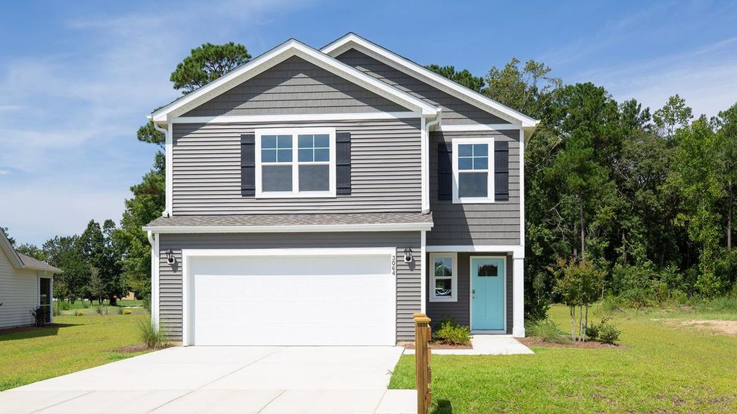 Front exterior of a new home in Halls Landing, Bolivia, NC, highlighting curb appeal (Image 1). Front exterior of a new home in Halls Landing, Bolivia, NC, highlighting curb appeal (Image 1).