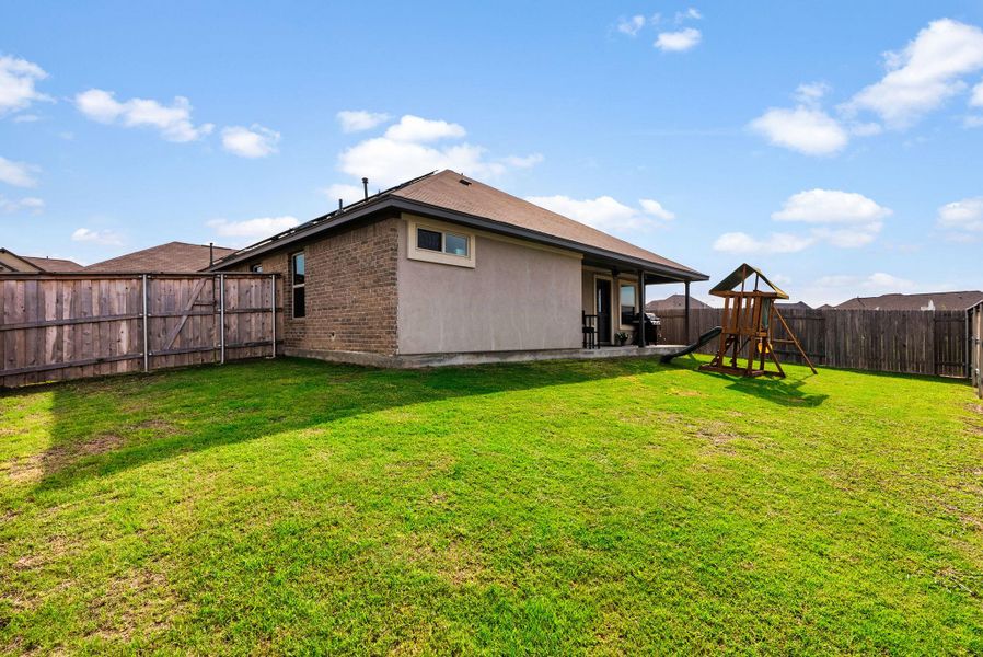 Back yard. Back yard.