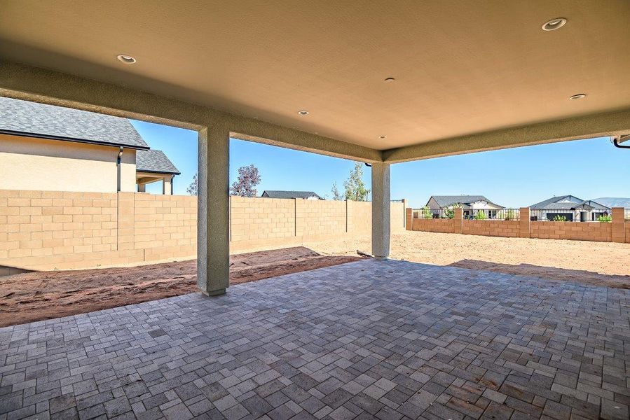 Exterior details and patio area of a home in Horizon at The Dells, Prescott (Image 3). Exterior details and patio area of a home in Horizon at The Dells, Prescott (Image 3).