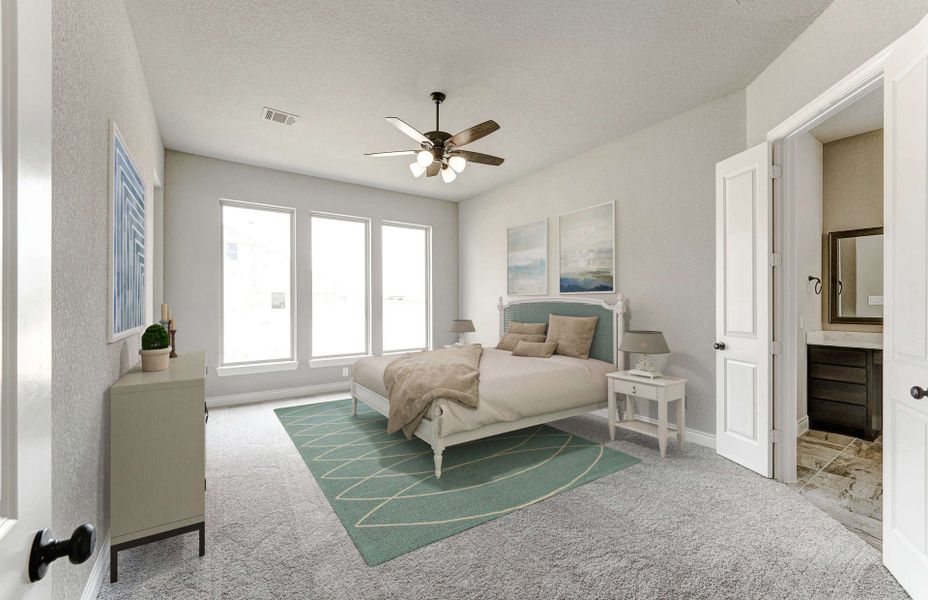 Representative furnished interior of a home built from the 3799 by Ravenna Homes in Artavia 70′, Conroe (Image 9).