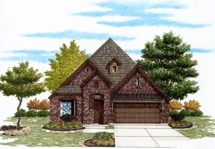 Representative rendering of the exterior for the 2435 by Texas Homes (Image 4).