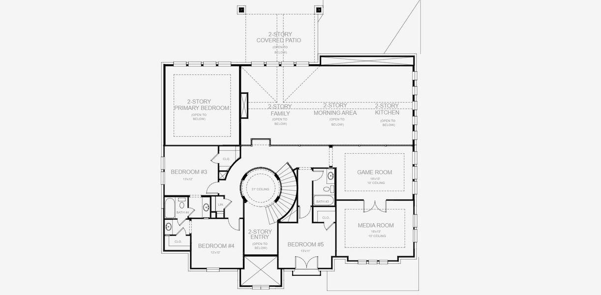 2D floor plan layout for the 4199W by Perry Homes in Bristol Valley, Rockwall, TX (Image 4). 2D floor plan layout for the 4199W by Perry Homes in Bristol Valley, Rockwall, TX (Image 4).