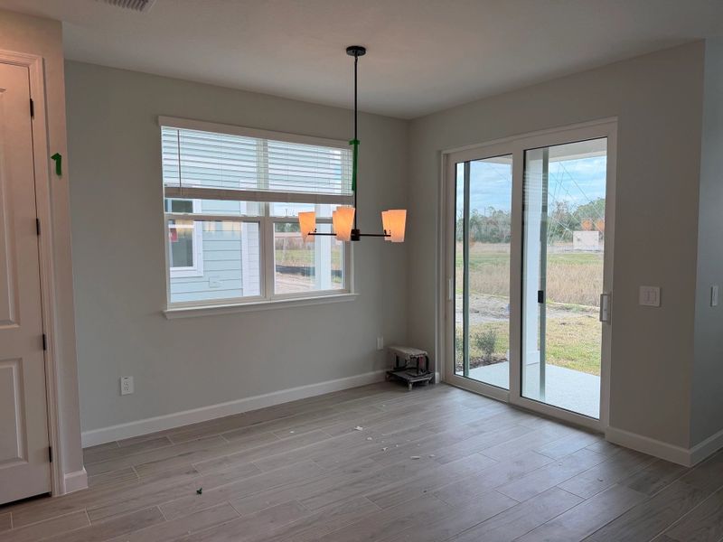 Sun-filled open dining space