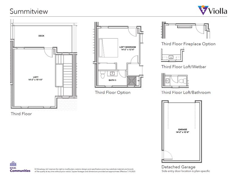 2D floor plan layout for the Plan 2 by Koelbel and Company in Violla, Boulder, CO (Image 3).