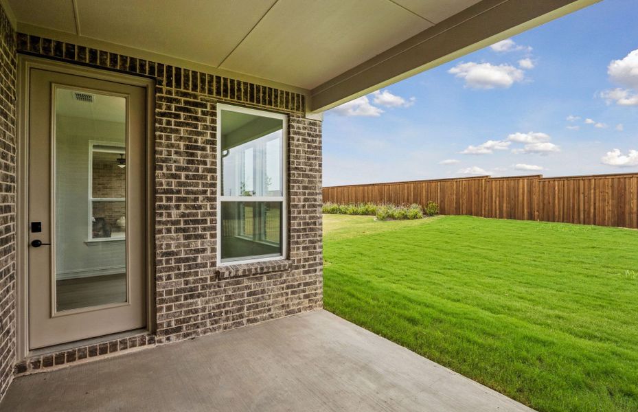 Exterior details and patio area of a home in Del Webb at Legacy Hills, Celina (Image 3). Exterior details and patio area of a home in Del Webb at Legacy Hills, Celina (Image 3).