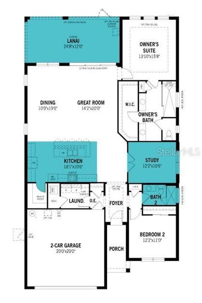 2D floor plan layout of this home in Wellen Park, Venice, FL (Image 2). 2D floor plan layout of this home in Wellen Park, Venice, FL (Image 2).