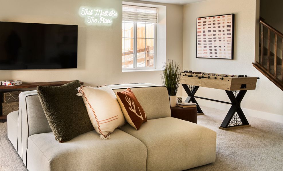 Representative furnished interior of a home built from the Ridgway by Taylor Morrison in Dawson Trails Town Collection, Castle Rock (Image 12).