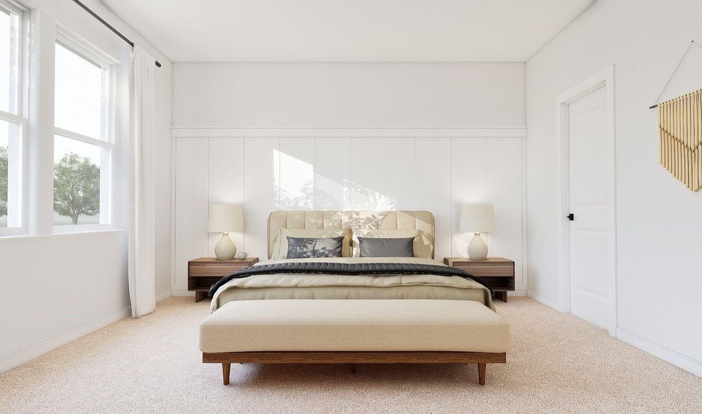 Spacious primary suite (*Artist rendering used for illustration purposes only.)