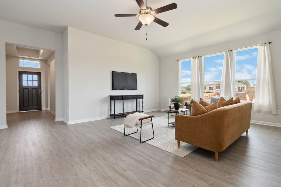 Virtually staged representation of the floor plan. Actual home features, colors, and details may vary.