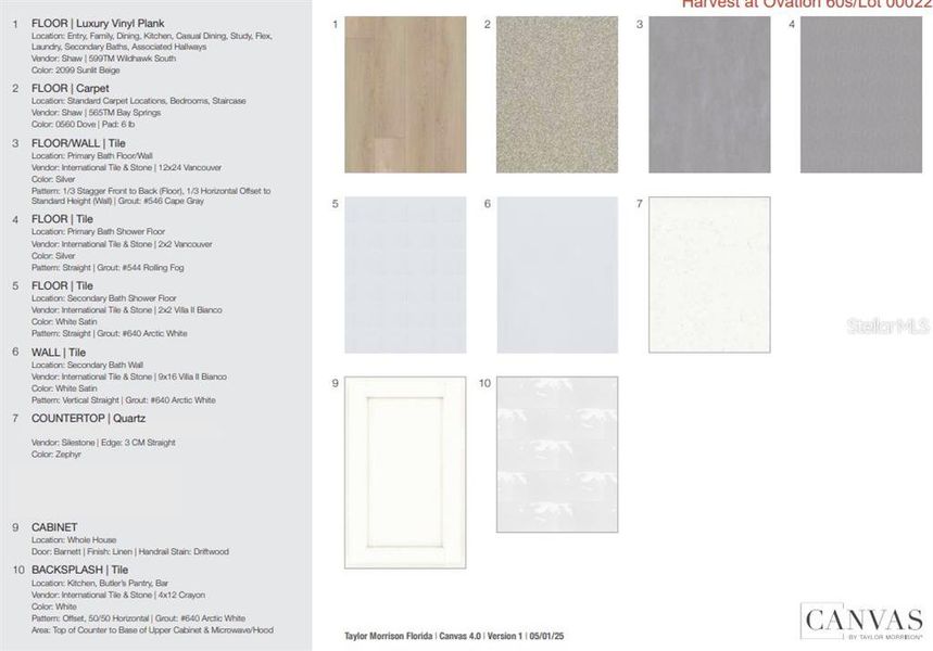 Design Selections ~ Home is under construction, selections are subject to change