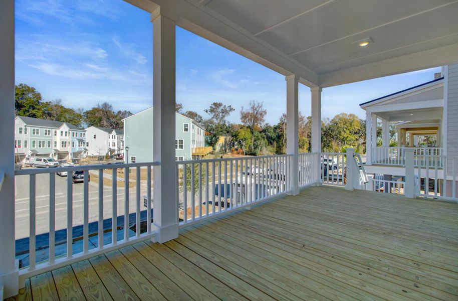 Exterior details and patio area of a home in Indigo Grove Single Family Homes, Johns Island (Image 3).