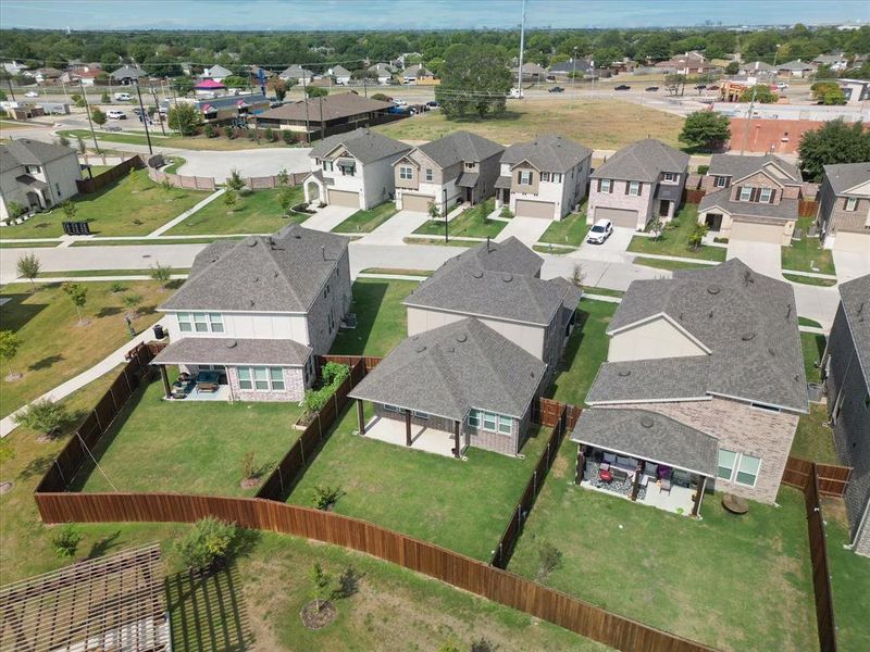 Birds eye view of property