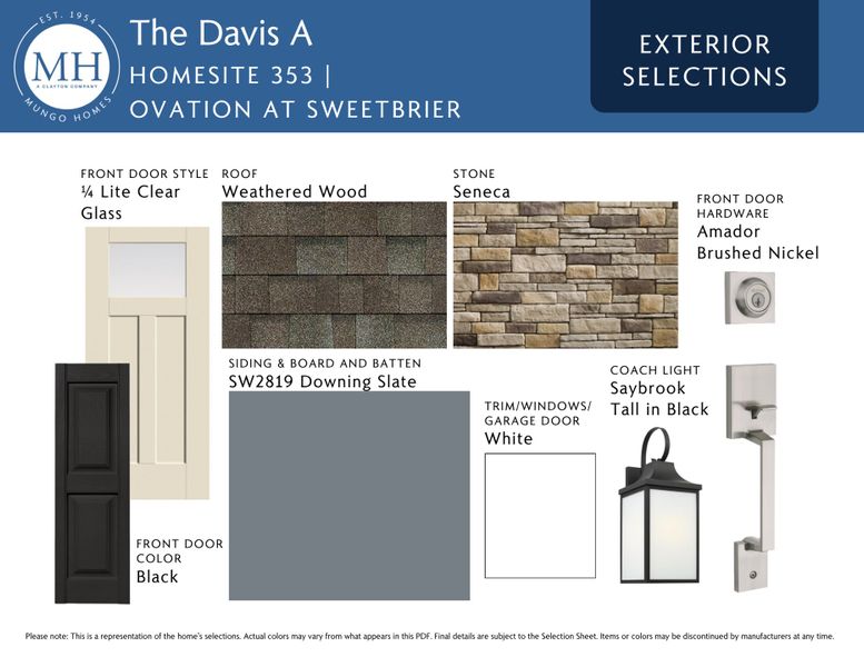 Sample of building materials used in homes in Ovation at Sweetbrier, Durham (Image 9). Sample of building materials used in homes in Ovation at Sweetbrier, Durham (Image 9).