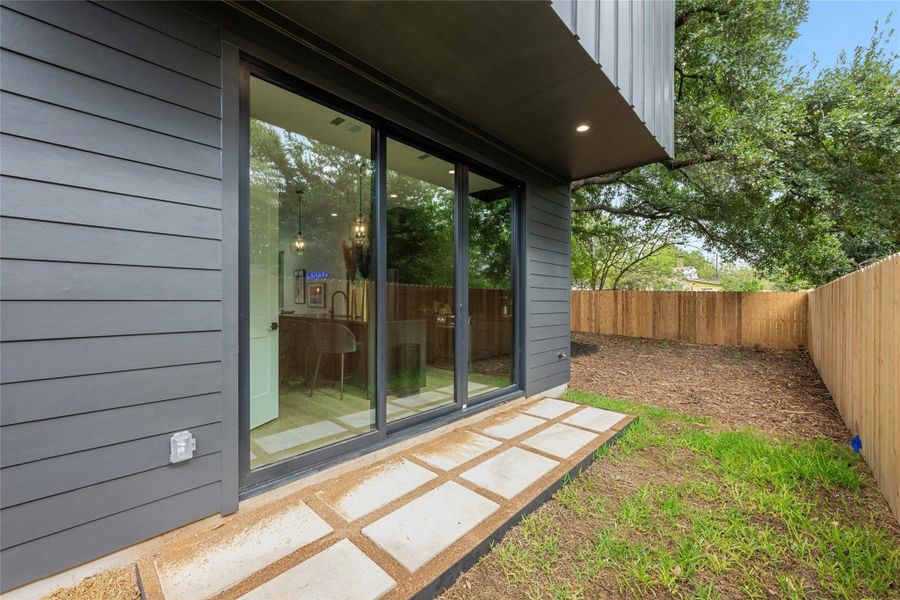 Exterior details and patio area of a home in , Austin (Image 22).