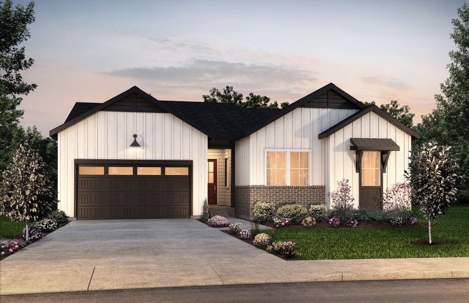 Representative exterior photo of a completed home built from the Easton by Pulte Homes in Sterling Ranch, Littleton, CO (Image 21). Representative exterior photo of a completed home built from the Easton by Pulte Homes in Sterling Ranch, Littleton, CO (Image 21).