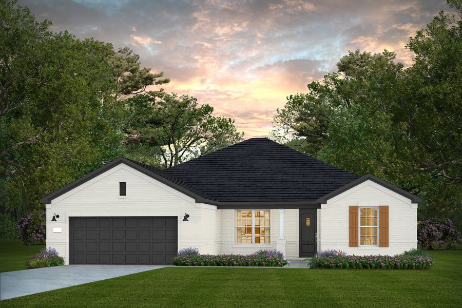 Representative exterior photo of a completed home built from the Stellar by Del Webb in Del Webb Fulshear, Fulshear, TX (Image 2). Representative exterior photo of a completed home built from the Stellar by Del Webb in Del Webb Fulshear, Fulshear, TX (Image 2).