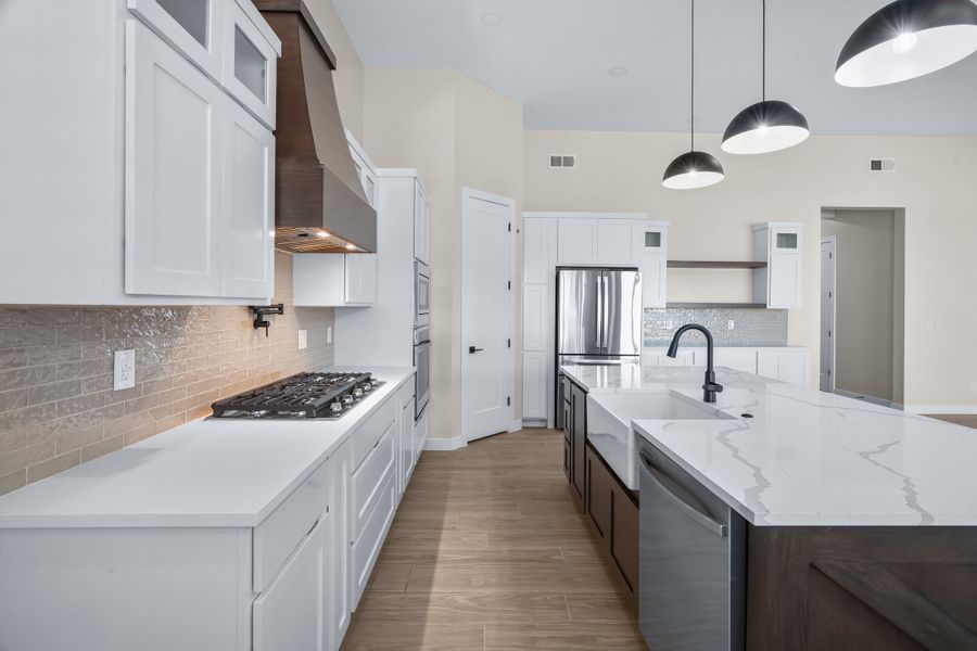 Representative furnished interior of a home built from the Pebble Beach EXT50 by LEH. Homes in Verdancia, El Paso (Image 6).