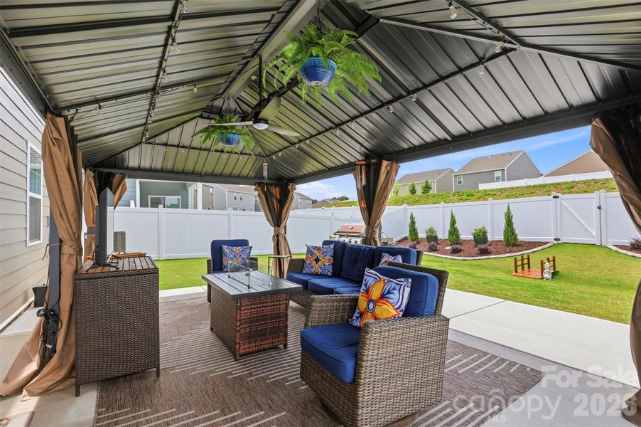 Exterior details and patio area of a home in Secrest Commons, Monroe (Image 20).