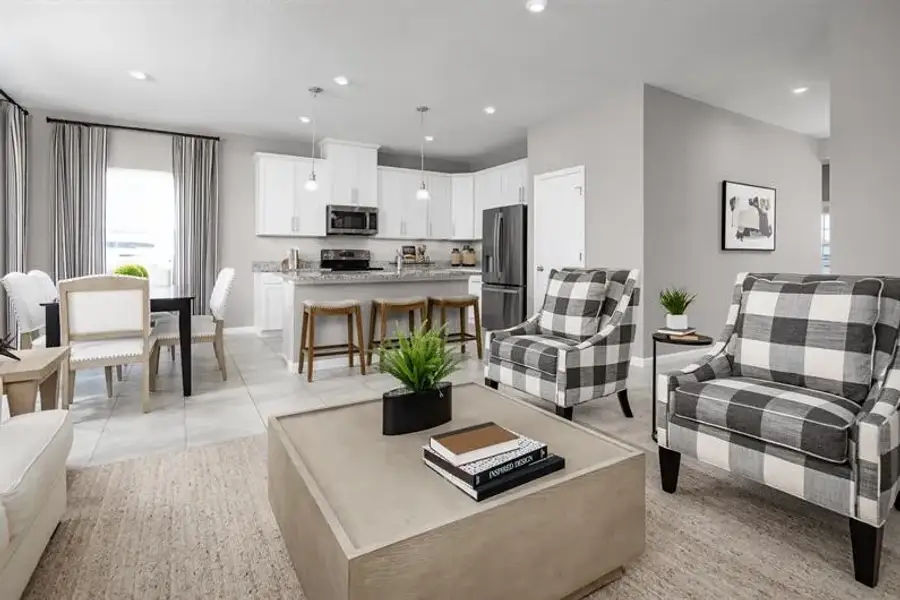 Representative furnished interior of a home built from the Adeline by Ryan Homes in Seminole Palms, Palm Coast (Image 6).