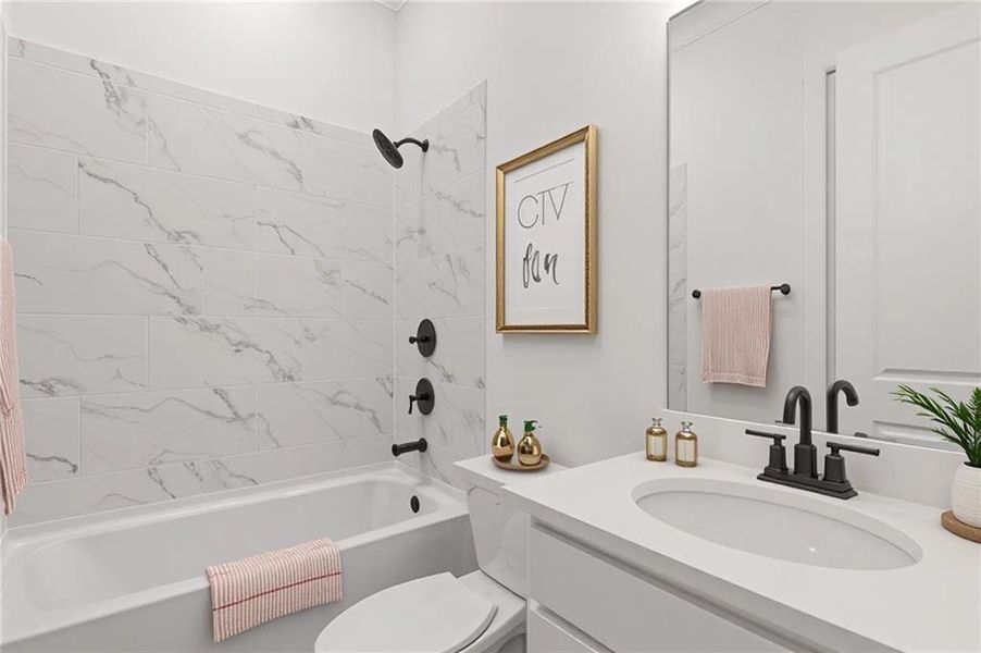 Furnished interior view inside a new home in Traditions of Braselton, Jefferson (Image 5).