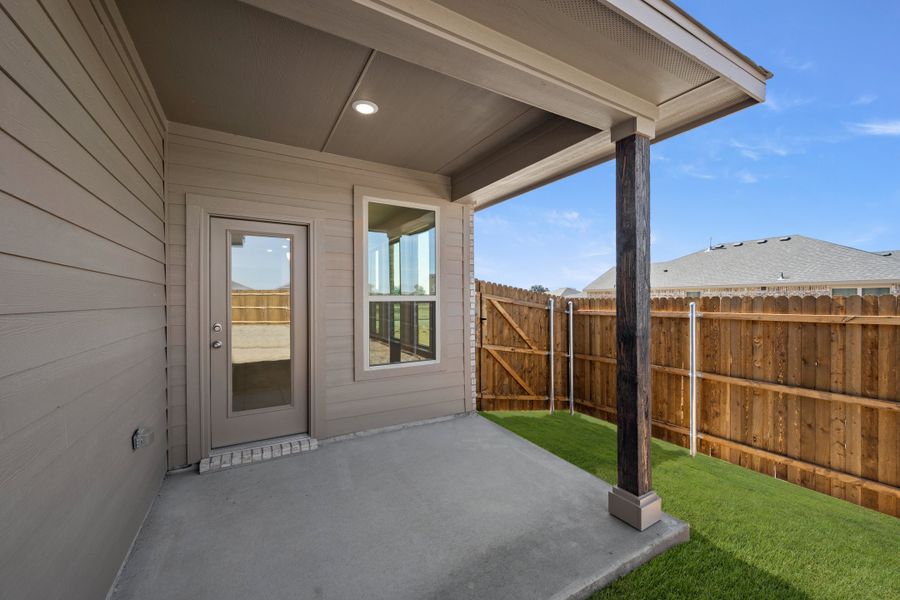 Exterior details and patio area of a home in Baker Farms, Cleburne (Image 3). Exterior details and patio area of a home in Baker Farms, Cleburne (Image 3).