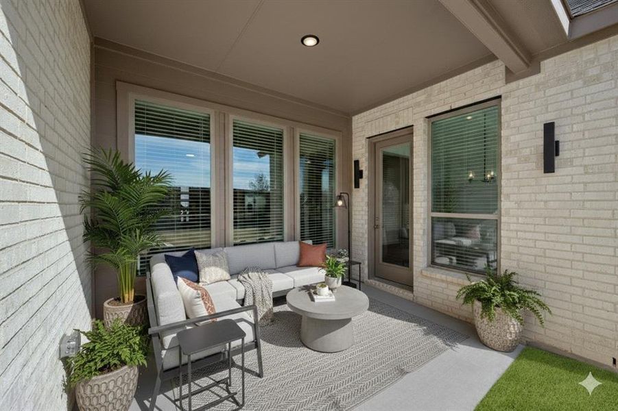 Exterior details and patio area of a home in The Retreat - Phase 1, Waxahachie (Image 4).