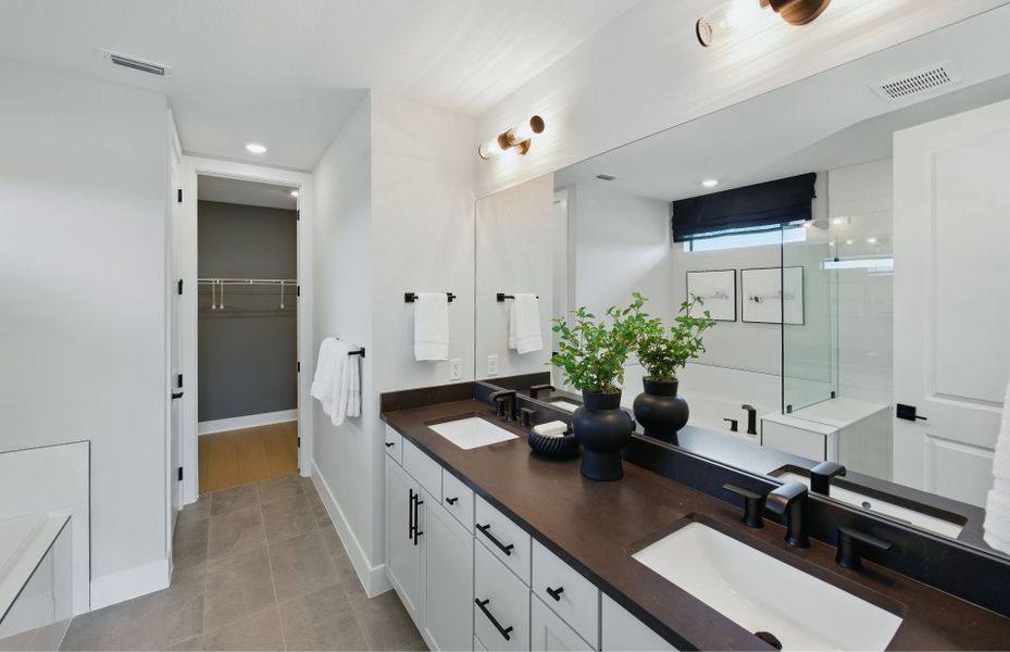 Owner's Bathroom with Dual Vanities