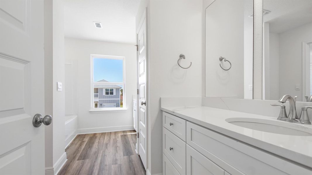 Furnished interior view inside a new home in Sanctuary Beach, Panama City Beach (Image 10).