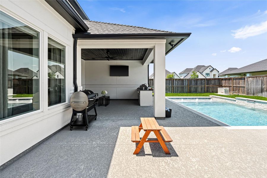 Exterior details and patio area of a home in , Friendswood (Image 26). Exterior details and patio area of a home in , Friendswood (Image 26).