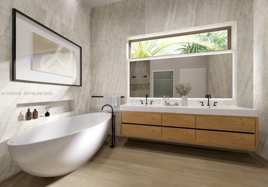 Furnished interior view inside a new home in , Miami (Image 7).