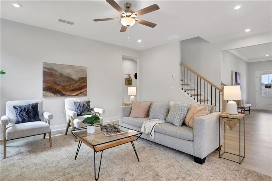 Furnished interior view inside a new home in Hopewell Reserve, Cumming (Image 34).