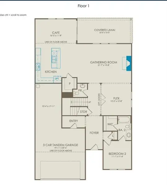 2D floor plan layout of this home in Linden Grove, Powder Springs, GA (Image 3).