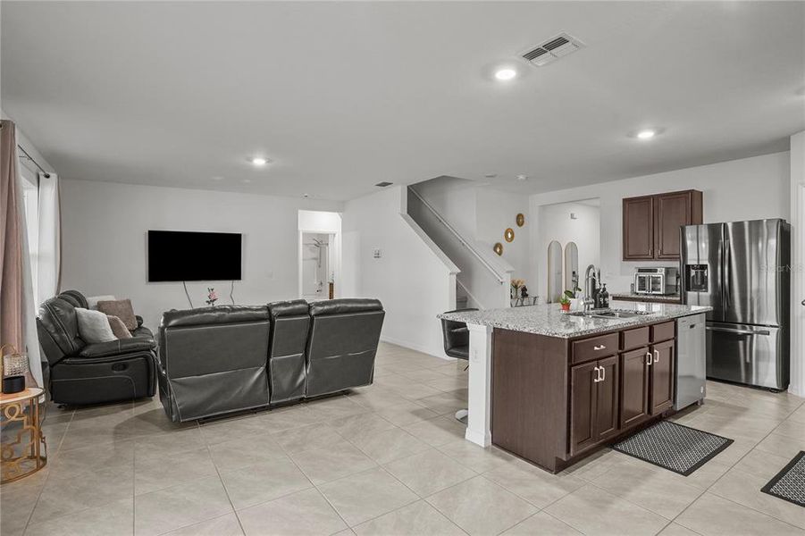 Kitchen open to living room Kitchen open to living room