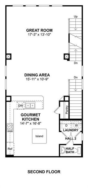 The Jefferson II floor plan by K. Hovnanian Homes. 2nd Floor shown. *Prices, plans, dimensions, features, specifications, materials, and availability of homes or communities are subject to change without notice or obligation.