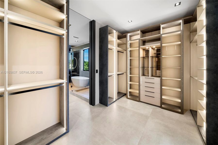 Furnished interior view inside a new home in , Miami (Image 42).